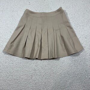 Mable Womens Khaki Tennis Pleated School Girl Mini Skirt sz S Academia Preppy